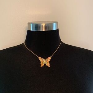 Sarah Coventry 1978 Fly Away Choker Butterfly Necklace